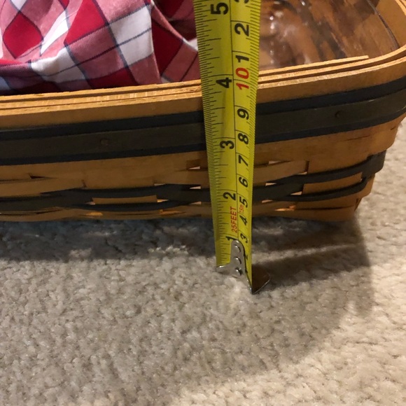 Vintage Longaberger 1999 Collectors Club Basket w/ 2 fabric liners-plastic liner - Picture 10 of 14